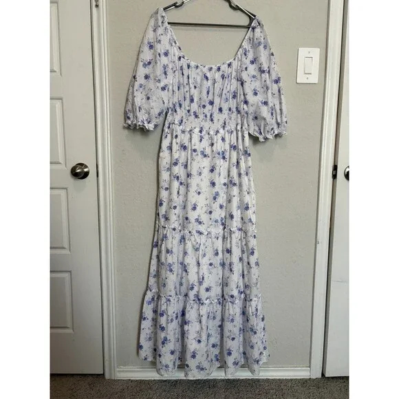 LoveShackFancy Target Floral Maxi Dress Tiered Gemma Cottagecore Peasant Size XL - Picture 6 of 13